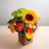 Canasta Mini de Girasol + Flores Surtidas