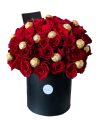 Cilindro de Lujo Ramo Rosas + Chocolates